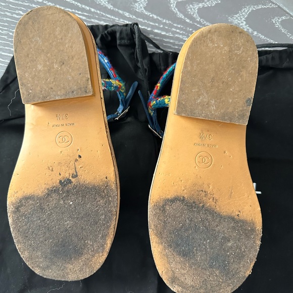 Chanel 2017 Rope Gladiator Sandals 37.5/7.5 - Picture 4 of 4